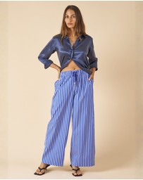 CAMIXA - Palazzo Wide Leg Striped Pants