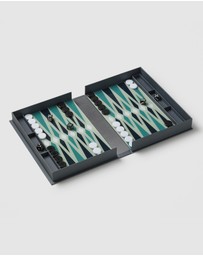 Printworks - Printworks Classic Backgammon -Grey Blue