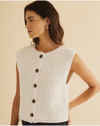 Atmos&Here - Pia Open Knit Vest