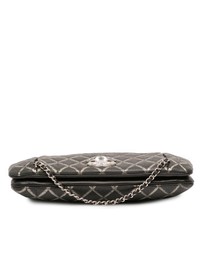 Pre-Loved by Azura Reborn - Pre-Loved Quilted Metallic Distressed Lambskin CC Crystal Flap