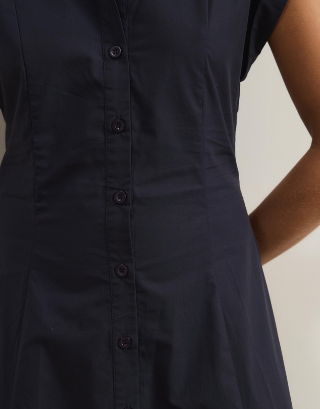 Atmos&Here - Clara Cotton Poplin Midi Shirt Dress