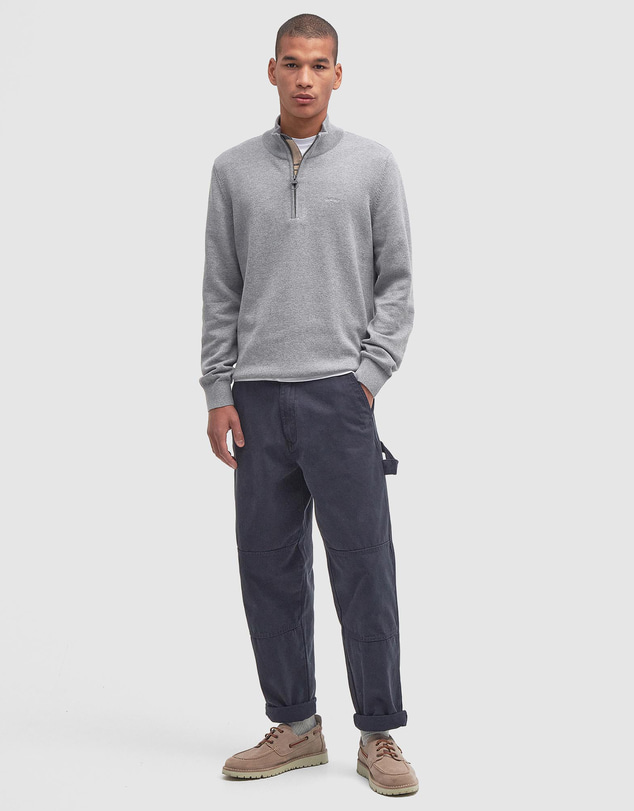 Barbour - Cotton Half Zip Knitted Jumper