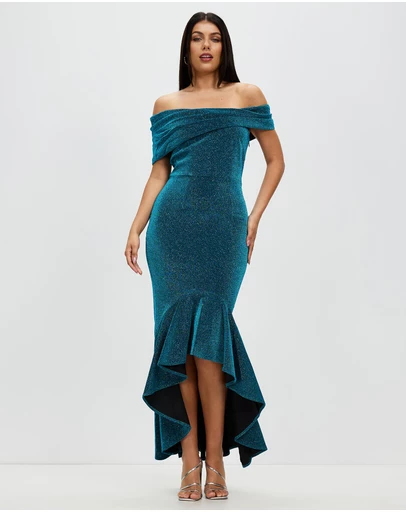 Romance by Honey and Beau - Caterina Off Shoulder Maxi Dress