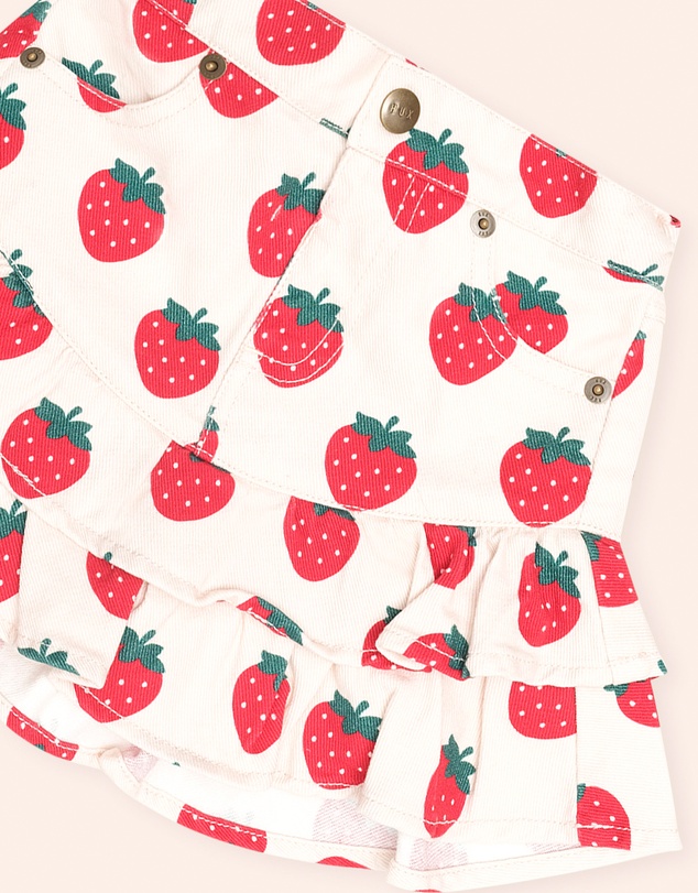 Huxbaby - Strawberry Tiered Skirt - Babies-Teens