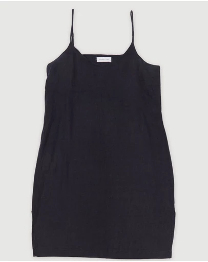 Revibe - Repaired Assembly Label Linen Slip Dress