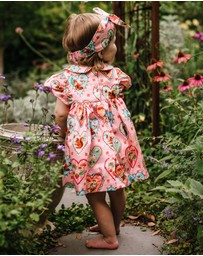 Fleur Harris - 'Woodland Love' Divine Dress and Headband Set in Peach