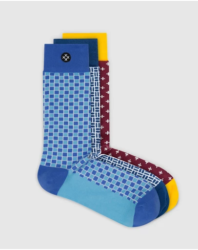Sockdaily - Retrograde 3 Pack Crew Socks