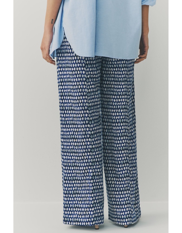 NEXT - Wide Leg Pull-On Linen Blend Trousers