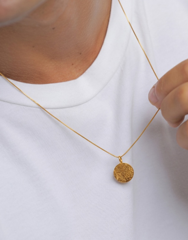 Kuzzoi - ICONIC EXCLUSIVE - Coin Pendant Necklace in Gold-Plated 925 Sterling Silver