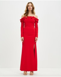 Romance by Honey and Beau - Aria Off Shoulder Maxi Dress