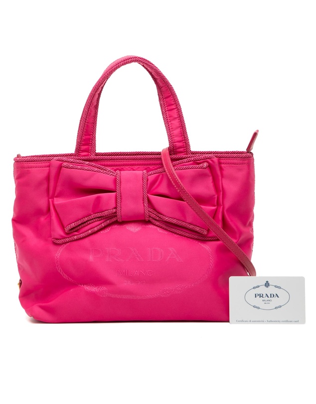 Pre-Loved by Azura Reborn - Pre-Loved Tessuto Canapa Logo Bow Satchel