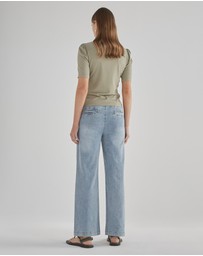 DRICOPER DENIM - Misha Sage Green Rib Top