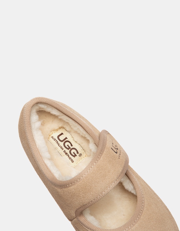 EVERAU - Australian Shepherd Ugg Millie Kids Cow Suede Upper Loafer Oxfords Flats