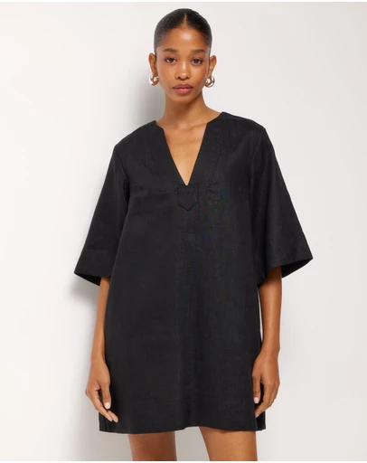 AERE - Soraya Linen Mini Dress