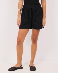 Calli - Matt Cotton Twill Shorts