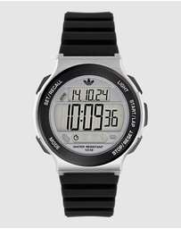 adidas Originals - Expression Three Digital Steel Black Silicone Watch