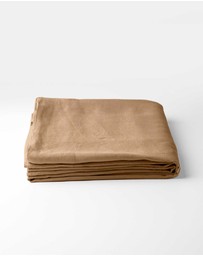Aura Home - Evie Stonewash Organic Cotton Sheet Set in Pecan