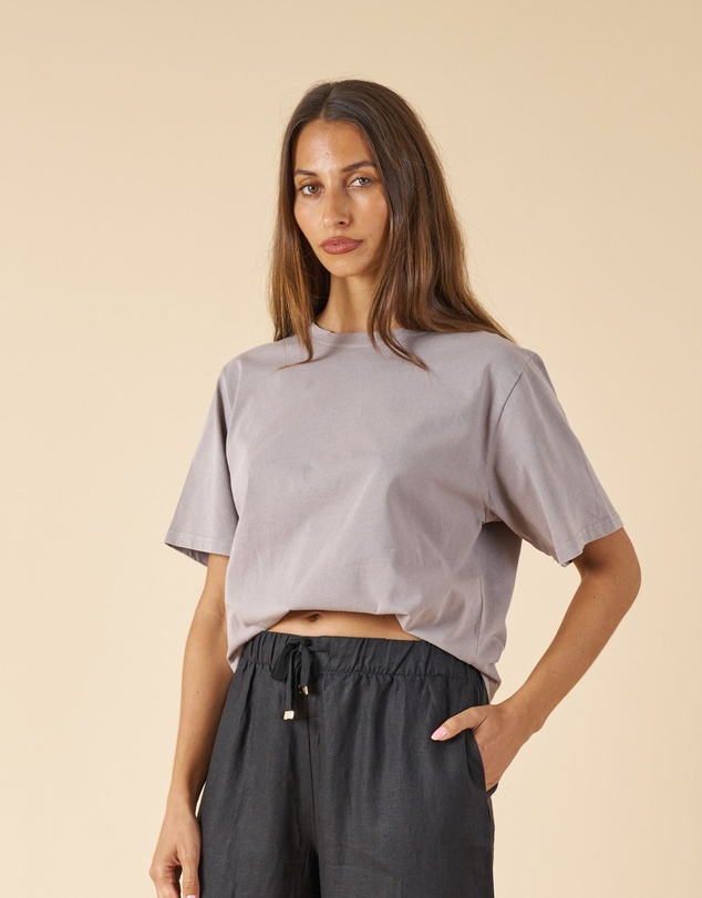 CAMIXA - Teesha Oversized Distressed Cotton T-Shirt