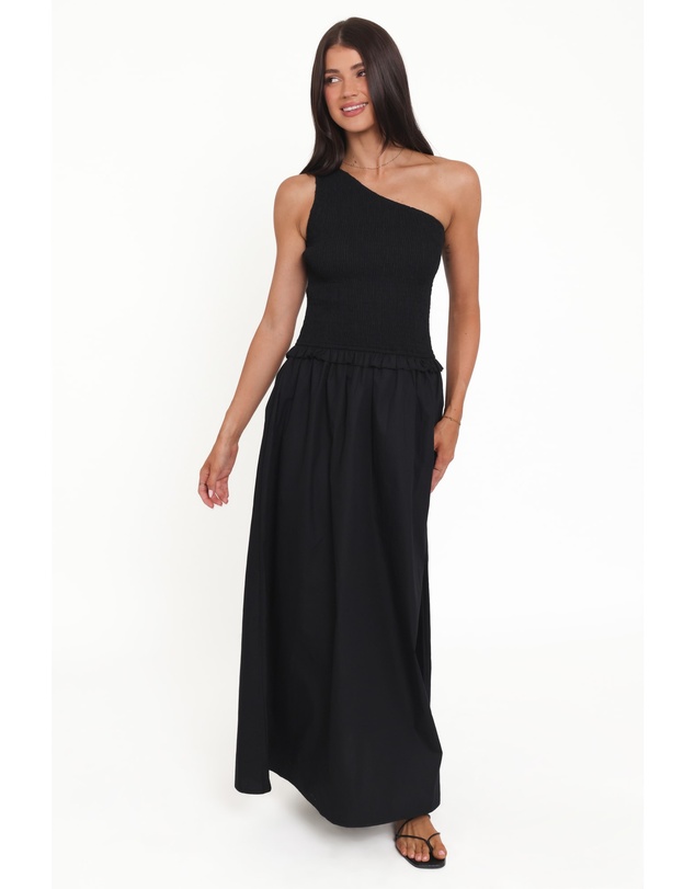 Petal & Pup - Myla One Shoulder Maxi Dress - Black