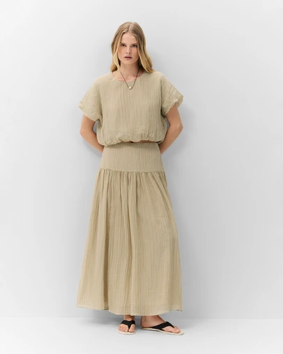 UNISON - Crinkle Basque Skirt