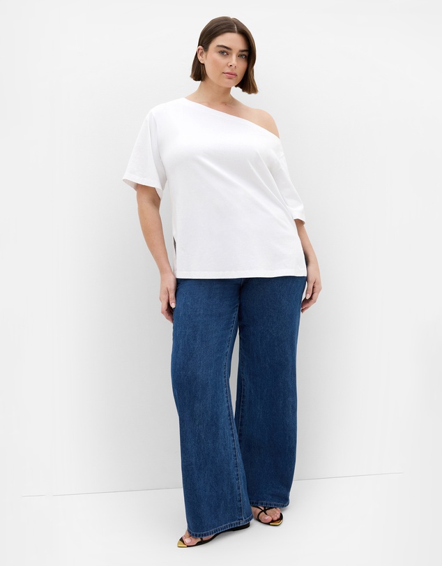 City Chic - Asymmetrical Cotton Tee