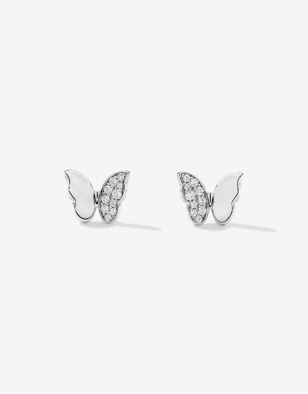 Michael Hill - Butterfly Stud Earrings with Cubic Zirconia in Sterling Silver