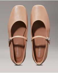 Calvin Klein - Leather Mary Jane Ballerinas