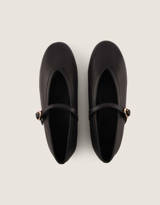 Shelly Shen - Rene Ballet Flats Black Leather