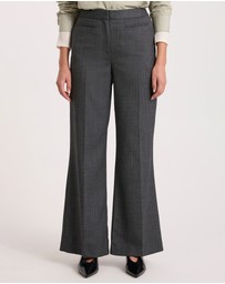 David Lawrence - Domini Pinstripe Wide Leg Pants