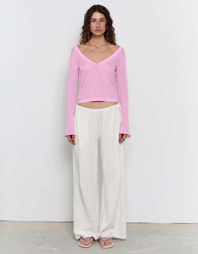 Pinky & Kamal - Knit LS V-Neck Jersey