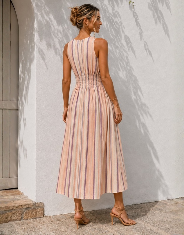 Esther & Co - Jolene Dress - Multi Stripe