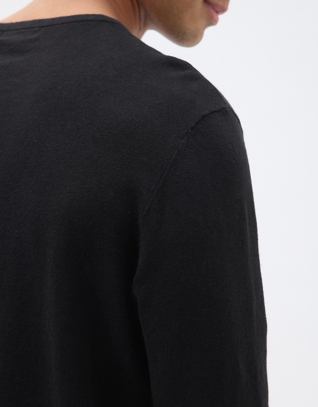AERE - Linen Blend Long Sleeve Henley