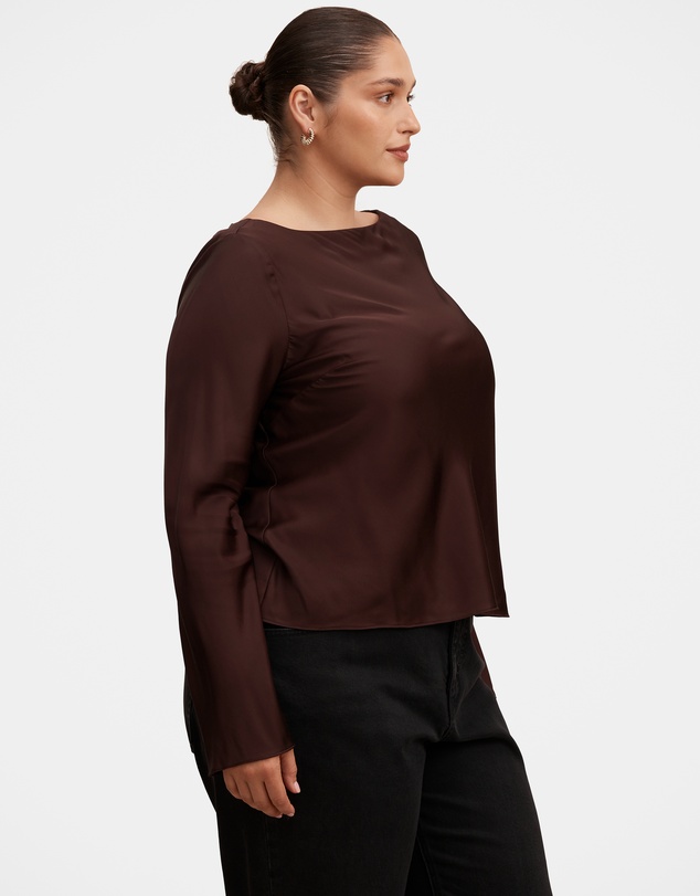 Forever New Curve - Rae Curve Boatneck Blouse