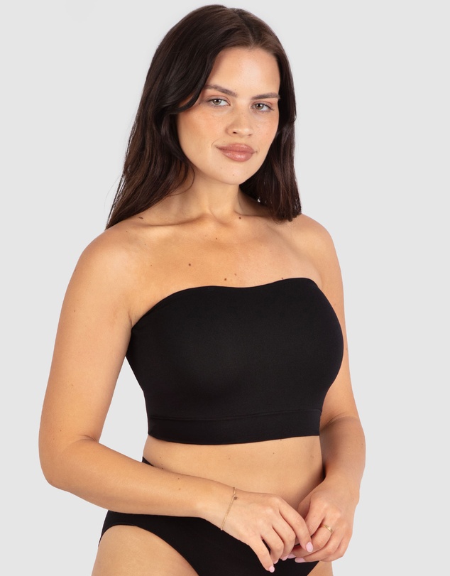 B Free Intimate Apparel - Sleek Bandeau Top with Silicone Bra Pads (A-B- C-D-DD) Cup