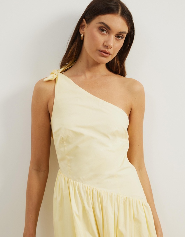 Atmos&Here - Dani One Shoulder Poplin Maxi Dress