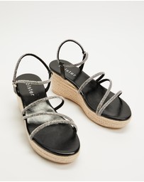Holster - Viva Espadrille High Wedge - Vegan - Black - Women's