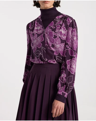 David Lawrence - Garnet Silk Blouse
