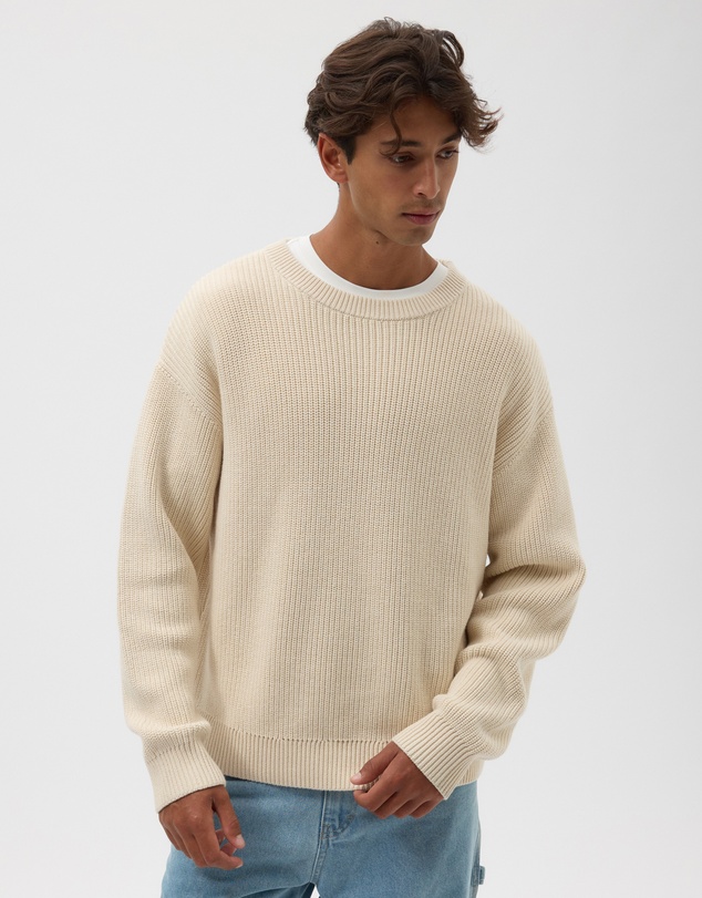 AERE - Organic Cotton Fisherman Rib Jumper