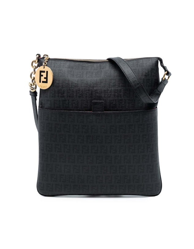 Pre-Loved by Azura Reborn - Pre-Loved Zucchino Coated Canvas Charm Zip Crossbody