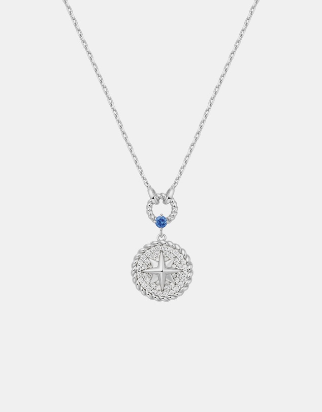Ania Haie - Ania Haie Silver Eight-Pointed Star Signet Necklace