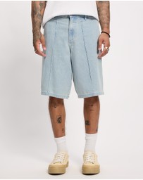 Zanerobe - Stitched Pintuck Denim Shorts