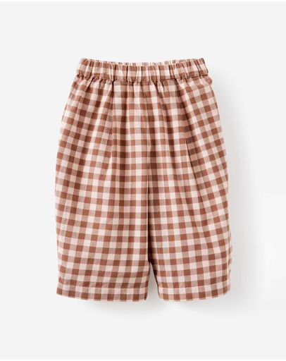 LIGHT BROWNAPRICOT MIST GINGHAM
