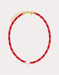 Petit Moments - Pearl Charm Paracord Necklace