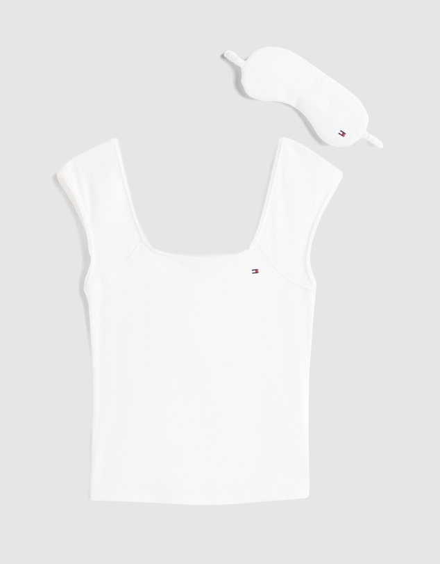 Tommy Hilfiger - Pointelle Poplin Set With Eyemask - Iconic Exclusive