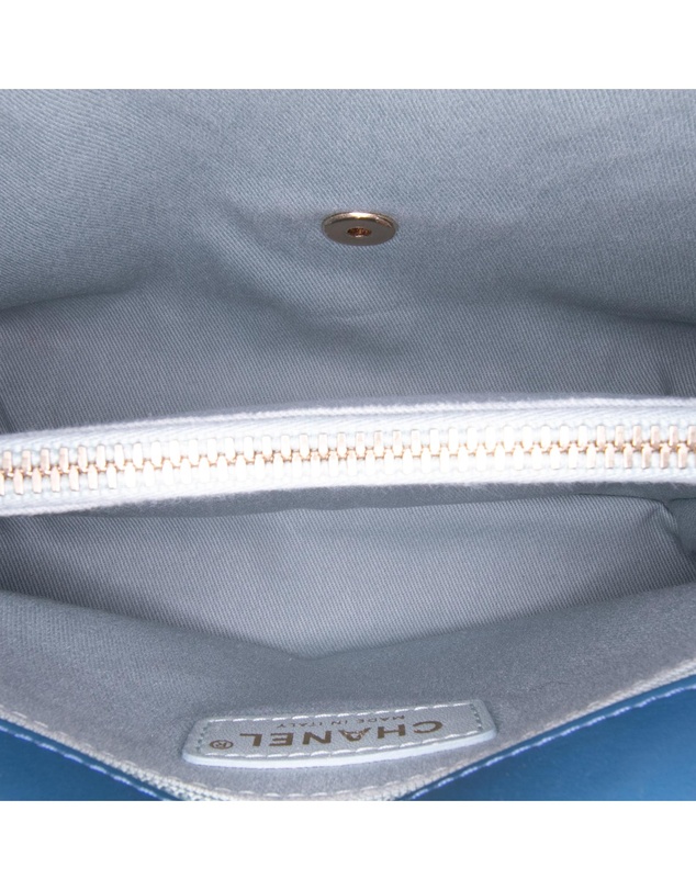 Pre-Loved by Azura Reborn - Pre-Loved Medium Calfskin Coco Chevron Envelope Flap
