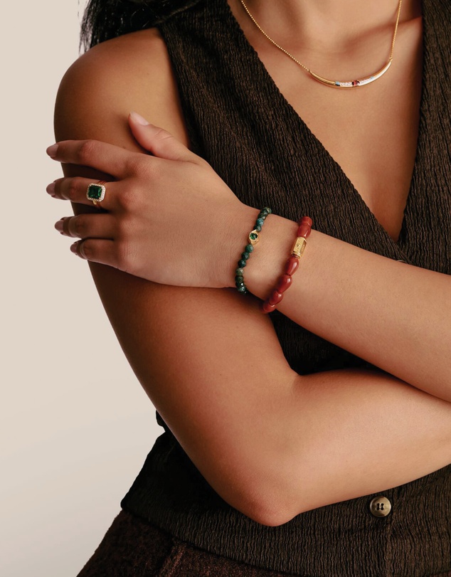 THOMAS SABO - THOMAS SABO Moss Agate Eye Bead Bracelet