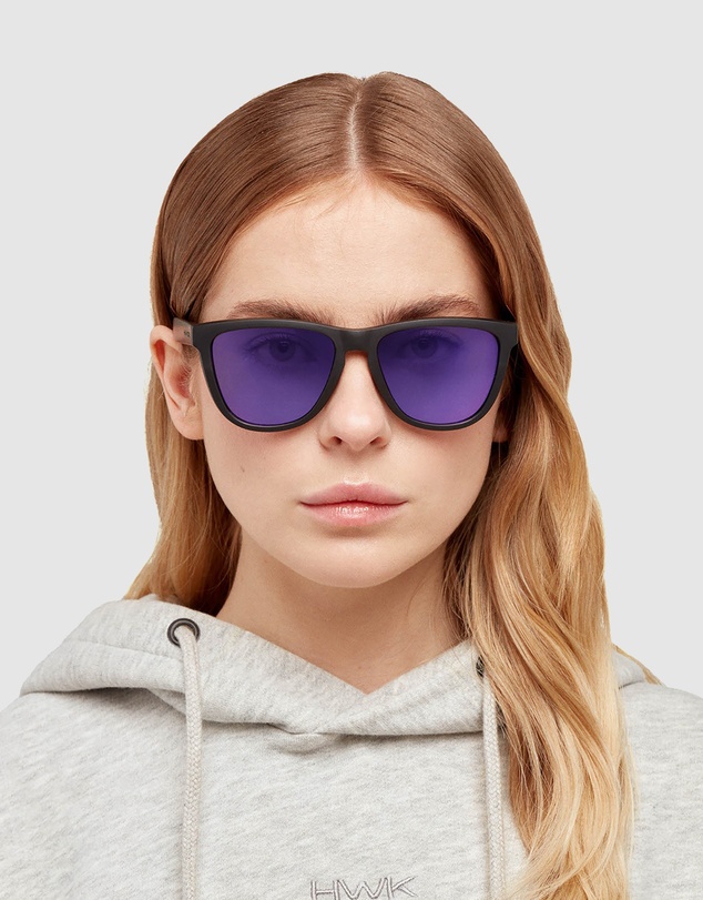 Hawkers Co - Polarized Black Purple One Raw Sunglasses for Men and Women UV400