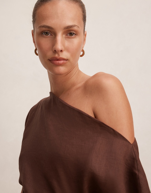Forever New - Danielle Asymmetrical Linen Mini Dress