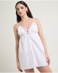 Subtitled - Gia Poplin Frill Mini Dress