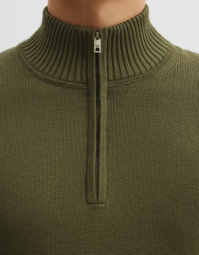 Country Road - Australian Good Earth Cotton Half Zip Knit